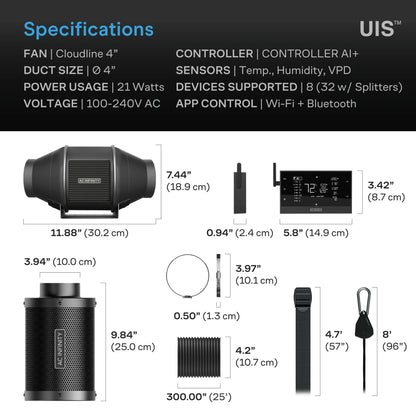 ***PRE ORDER*** 4" Air Filtration Kit with AI Control