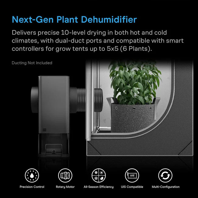 HYDRONE 5 Plant Dehumidifier with 10 Drying Levels, All Climate Performance, up to 4x4