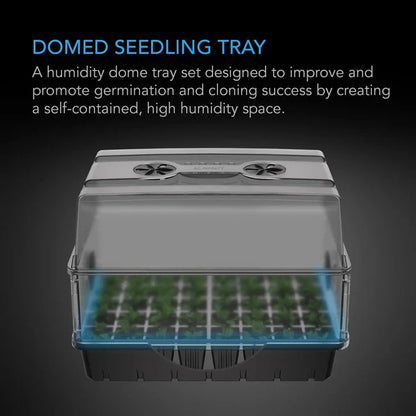 Humidity Dome, Propagation Kit With Height Extension, 5X8 Cell Tray