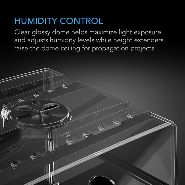 Humidity Dome, Propagation Kit With Height Extension, 5X8 Cell Tray