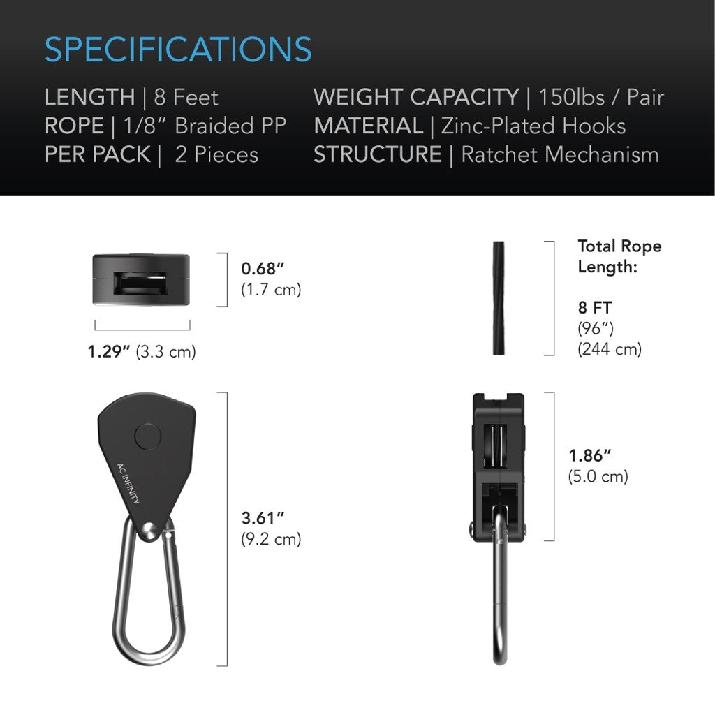 Heavy Duty Adjustable Rope Clip Hanger