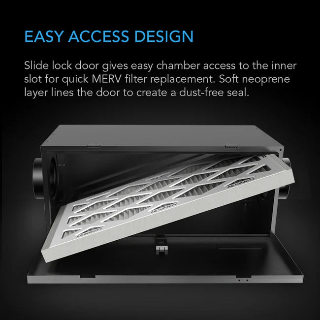 AC Infinity Air Filter Box with High Efficacy Filter, 10 Inch